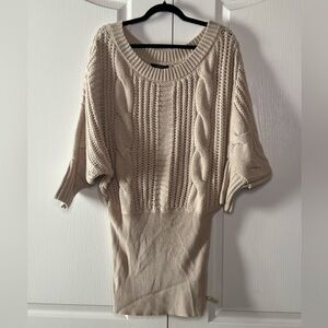 Forever 21 Cream Cable Knit Sweater